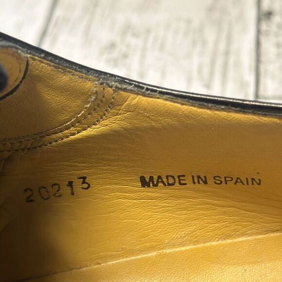 Mezlan Fiore Black Leather Lace-Up Split Toe Apron Oxford Shoes Men's 10.5 M - Picture 7 of 10